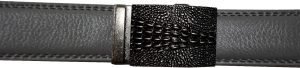 Men's Belt. Size 30" Leather Dress Belt. Auto Lock Crocodile Skin Printed Buckle - Image 7