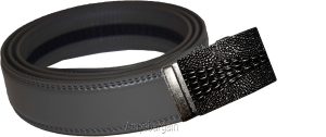 Men's Belt. Size 30" Leather Dress Belt. Auto Lock Crocodile Skin Printed Buckle - Image 9