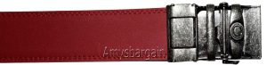 Men's Belt. Size L Leather Dress Belt. Auto Lock Crocodile Skin Printed Buckle - Image 10