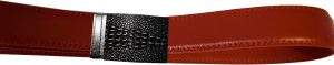 Men's Belt. Size L Leather Dress Belt. Auto Lock Crocodile Skin Printed Buckle - Image 6