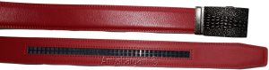 Men's Belt. Size L Leather Dress Belt. Auto Lock Crocodile Skin Printed Buckle - Image 9