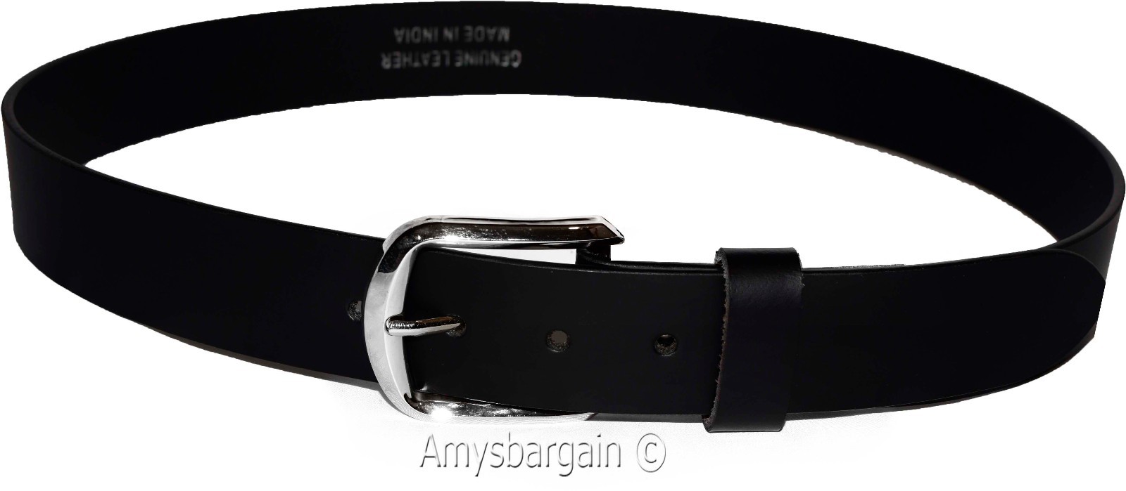 Men's Belt Size Medium. Solid Leather Belt. Men's Black Strong Leather Belt NWT - Image 11