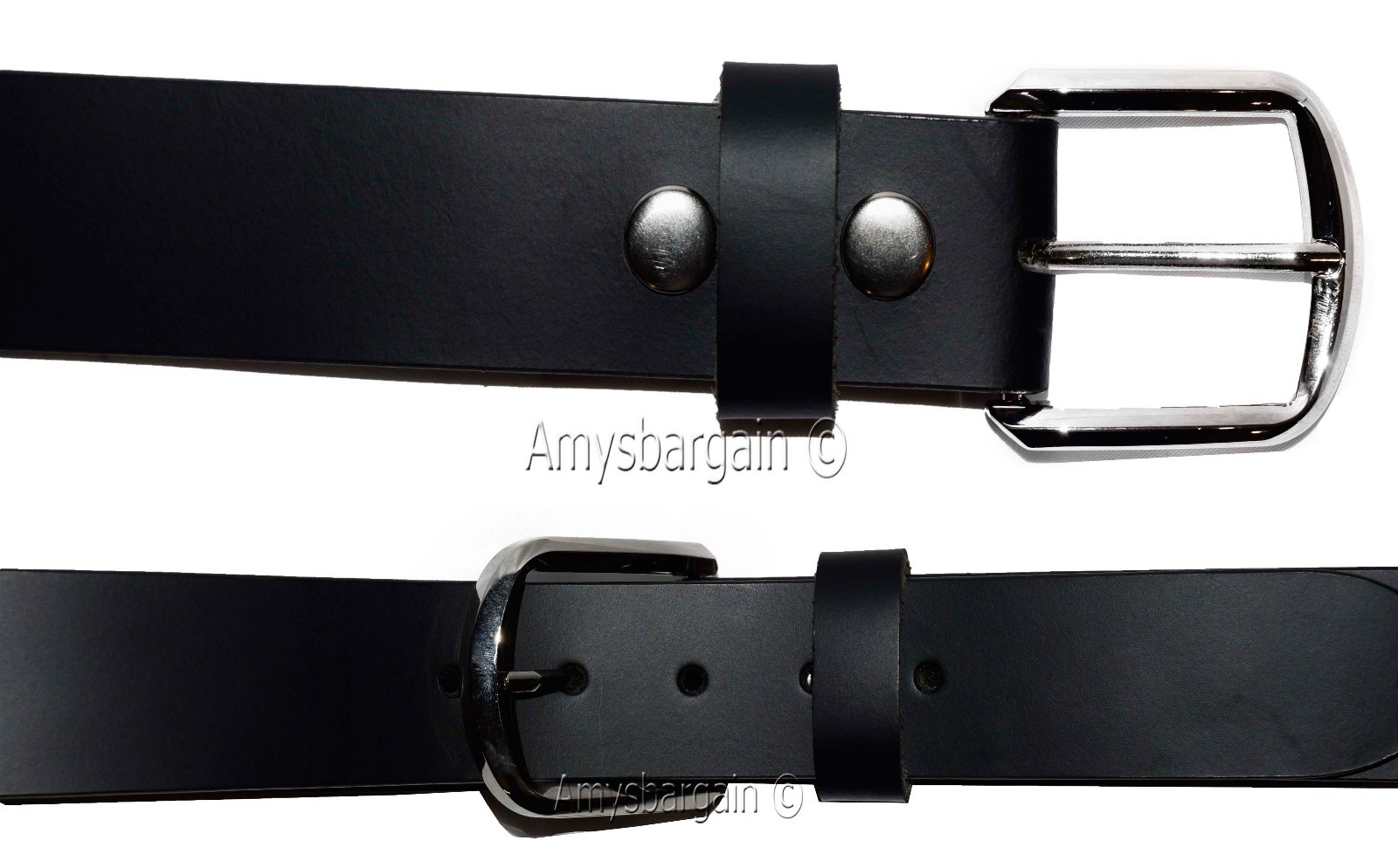 Men's Belt Size Medium. Solid Leather Belt. Men's Black Strong Leather Belt NWT - Image 5