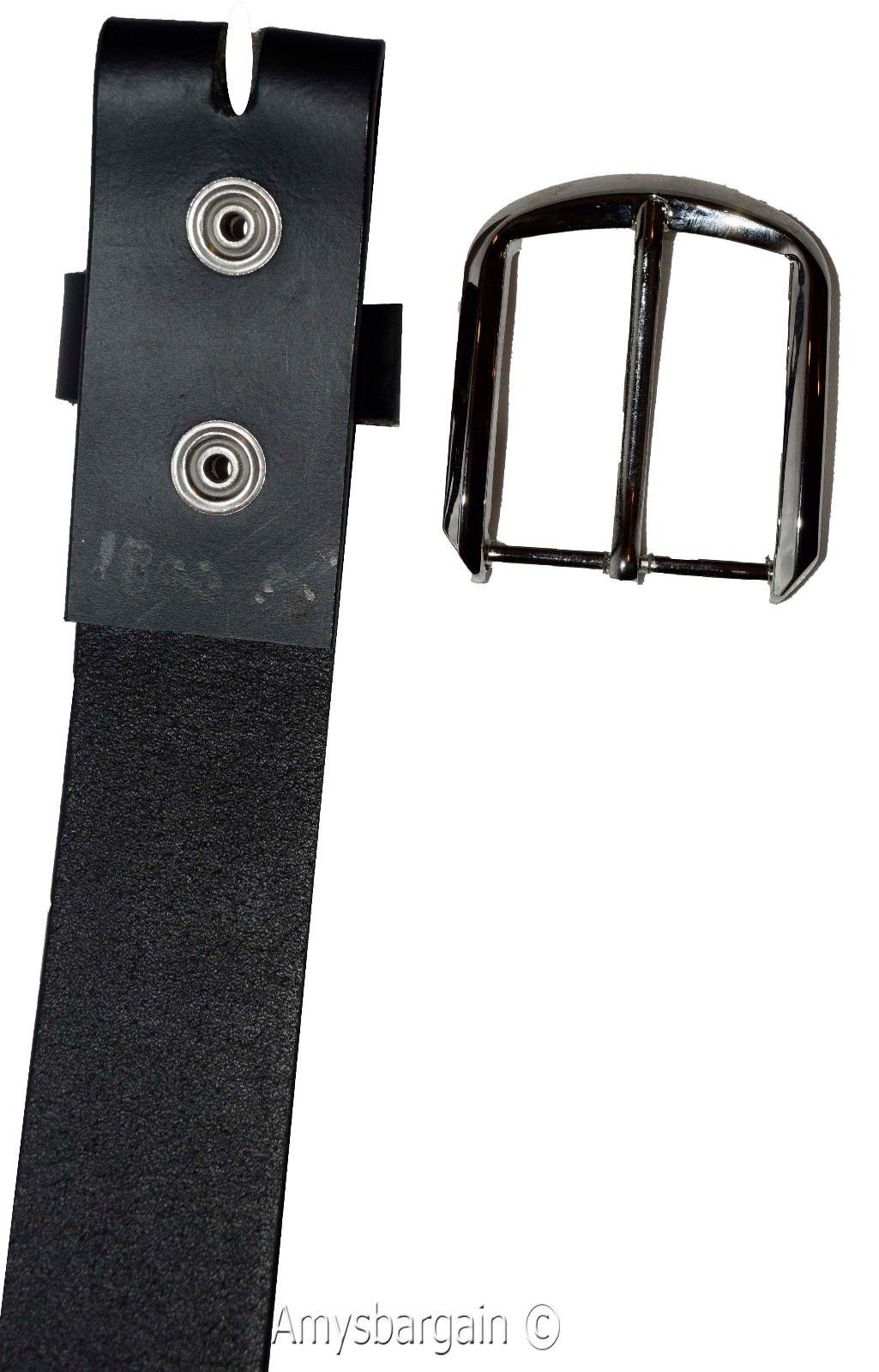 Men's Belt Size Medium. Solid Leather Belt. Men's Black Strong Leather Belt NWT - Image 6