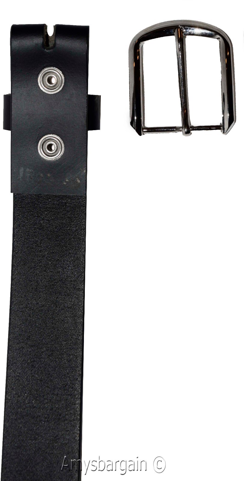 Men's Belt Size Medium. Solid Leather Belt. Men's Black Strong Leather Belt NWT - Image 7