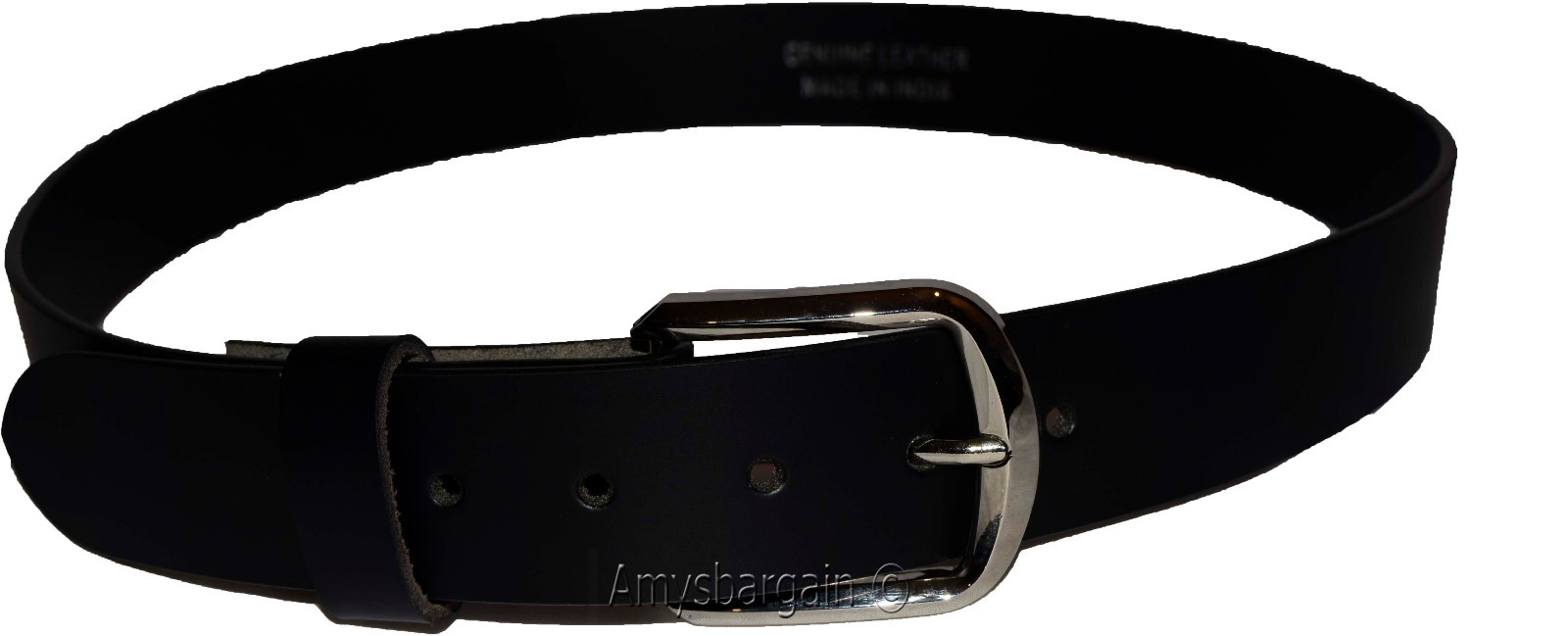 Men's Belt Size Medium. Solid Leather Belt. Men's Black Strong Leather Belt NWT - Image 9