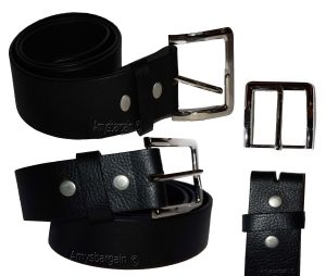 Men's Belt (XL Solid Leather Belt. Men's Black Casual Leather belt New belt - Image 12