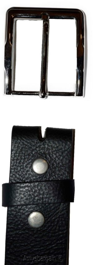 Men's Belt (XL Solid Leather Belt. Men's Black Casual Leather belt New belt - Image 7