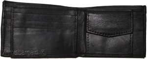 Men's Bifold Black Wallet Genuine Leather 6 Credit card Coin purse 2 Bill spaces - Image 4