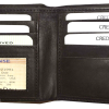 Men's Bifold Brown Wallet Genuine Leather 6 Credit Cards IDs 2 Bill space Br New