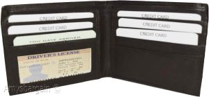 Men's Bifold Brown Wallet Genuine Leather 6 Credit Cards IDs 2 Bill space Br New - Image 6