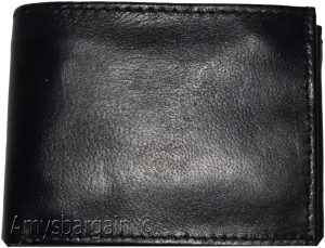 Men's Bifold wallet Genuine Leather 12 Card 2 ID Zip Coin purse 2 Bill space - Image 12