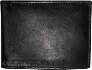 Men's Bifold wallet Genuine Leather 12 Card 2 ID Zip Coin purse 2 Bill space - Image 13