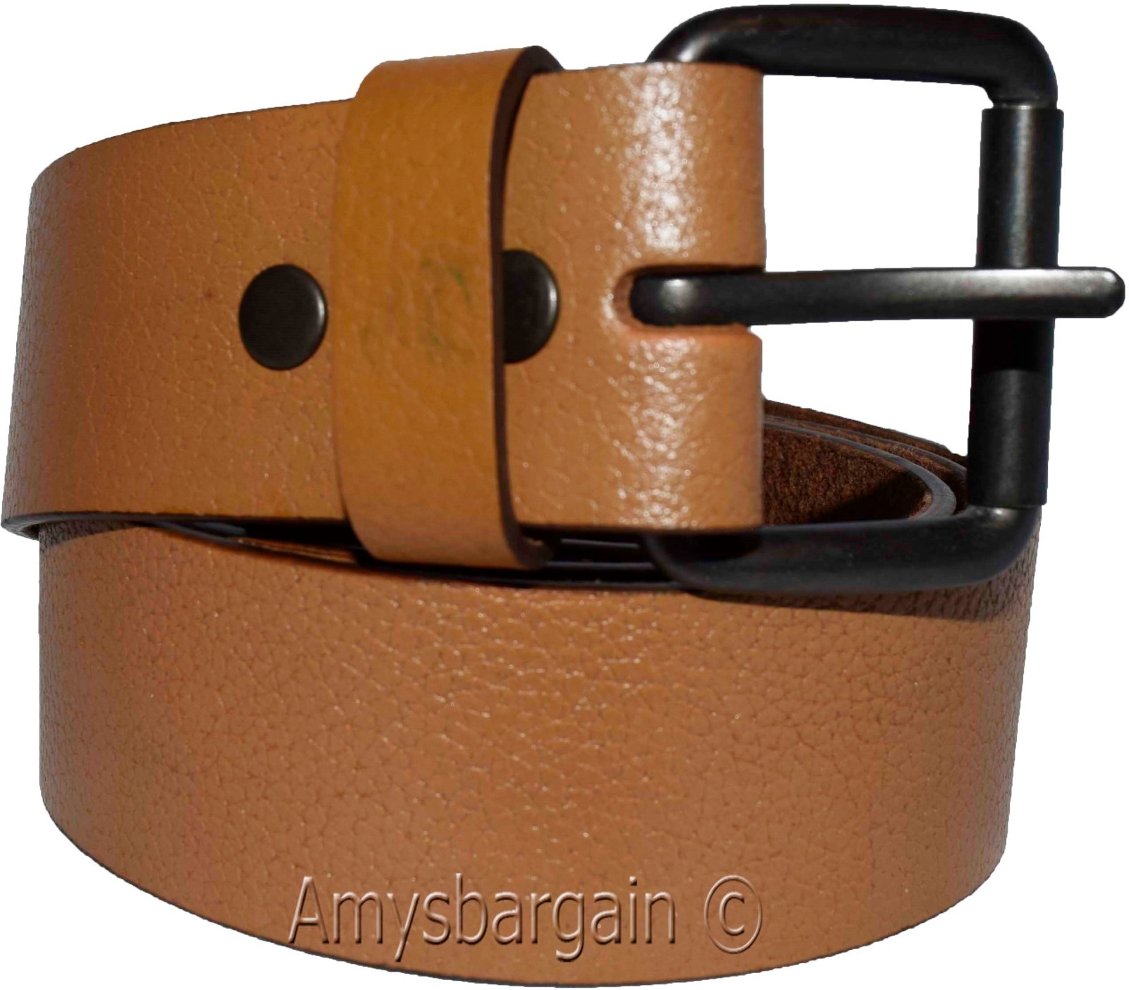 Men's Leather Belt (L) leather waist belt, Leather waist band Leather strap BNWT - Image 3