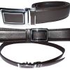 Men's Leather Dress Belt. Automatic Lock belt buckle, Men's Quick lock belt 50"
