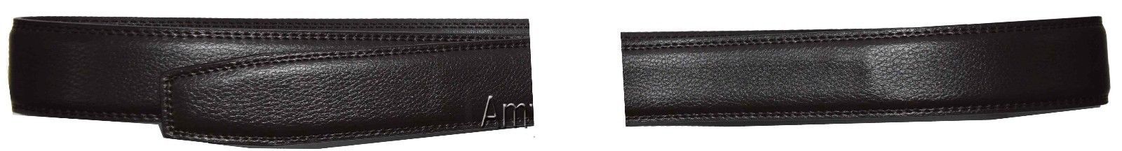 Men’s Leather belt strap, Automatic sliding buckle Auto-lock Strap only - Image 5