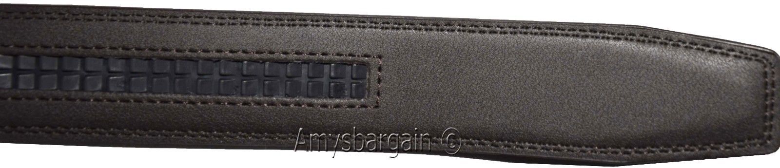 Men’s Leather belt strap, Automatic sliding buckle Auto-lock Strap only - Image 9