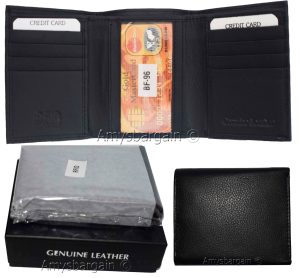 Men's RFID Wallet Genuine Leather Trifold Wallet 2 billfold Brnd New in Box RFID - Image 13