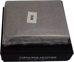 Men's RFID Wallet Genuine Leather Trifold Wallet 2 billfold Brnd New in Box RFID - Image 5