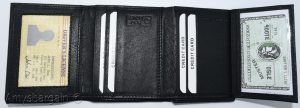 Men's RFID genuine leather trifold wallet secure IDs credit cards br new in box - Image 7