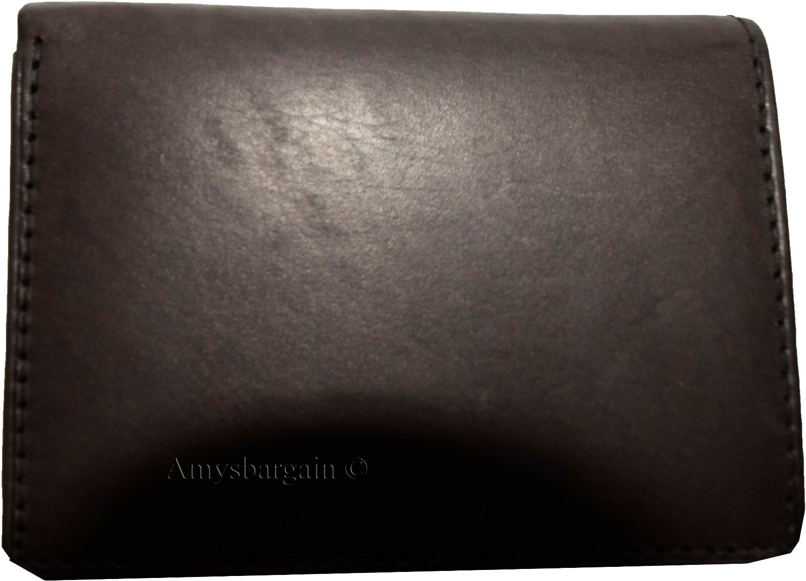 Men’s Wallet Genuine leather Trifold brown wallet 1 ID 6 card 2 bill slots - Image 3