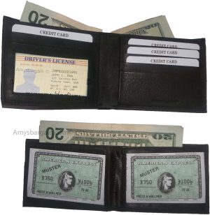 Men's wallet 2-in-1 Genuine Leather man's wallet 3 ID case 3 bill slot ID wallet - Image 11