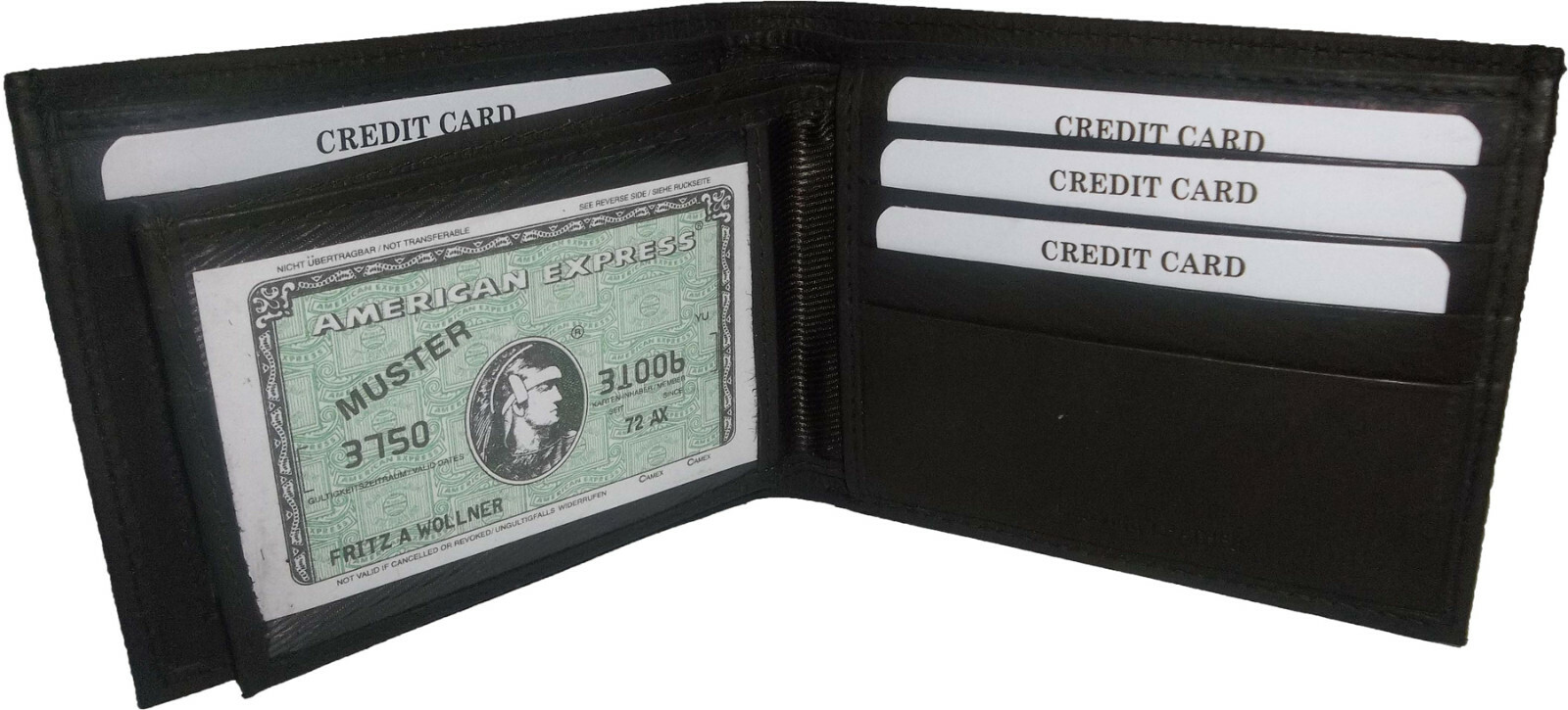 Men's wallet. 2-in-1 Genuine Leather man's wallet 3 ID case 3 billfold ID wallet - Image 12