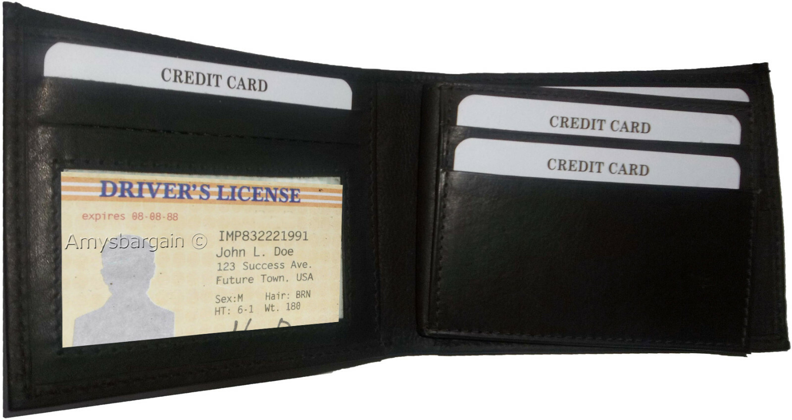Men's wallet. 2-in-1 Genuine Leather man's wallet 3 ID case 3 billfold ID wallet - Image 13