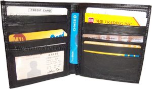 Men's wallet. Leather Hipster wallet USA Euro Int'l currencies zip coin purse BN - Image 6