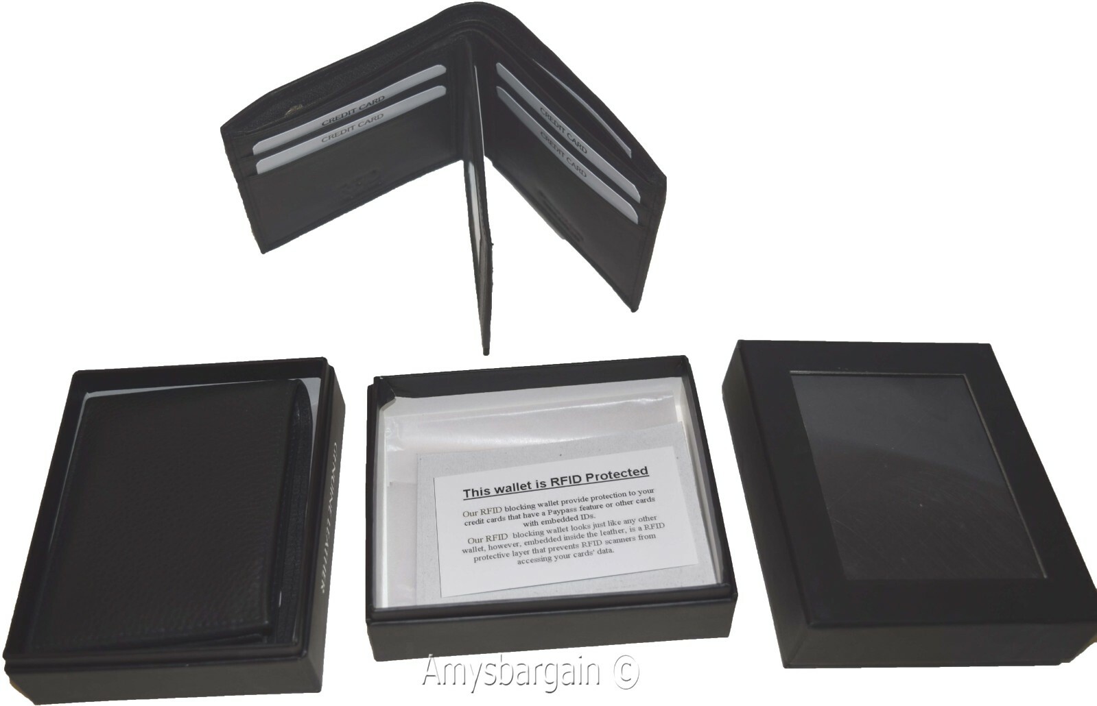 Men's wallet, RFID wallet, Genuine Leather Bifold 3 billfold ID. BR New in Box - Image 6