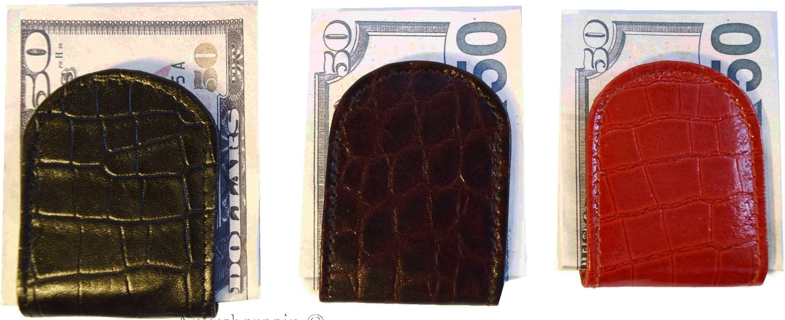 Money clip, Crocodile skin printed leather money clip currency holder Brand new - Image 3