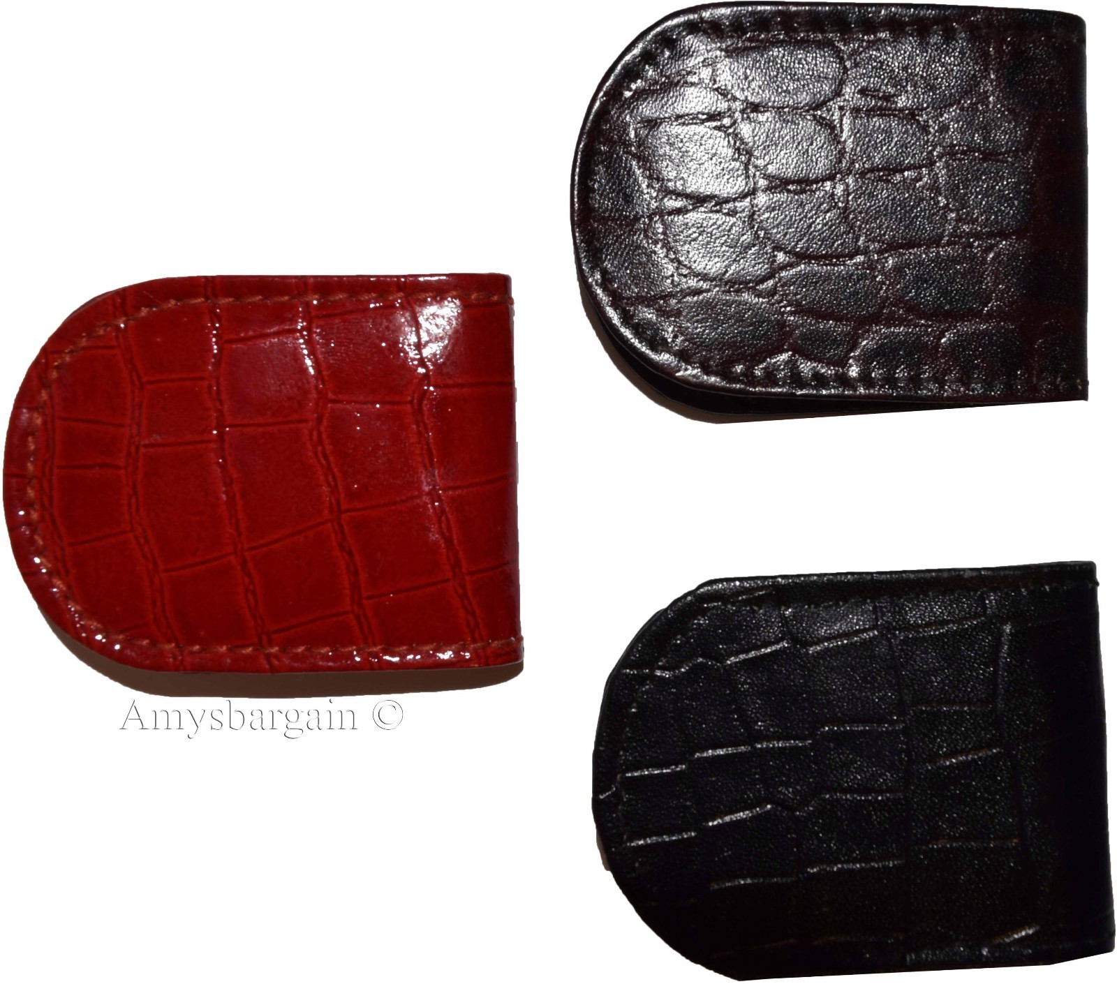 Money clip, Crocodile skin printed leather money clip currency holder Brand new - Image 5