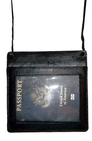 New Leather passport case wallet credit Card case ID Holder shoulder bag bnwt - Image 11