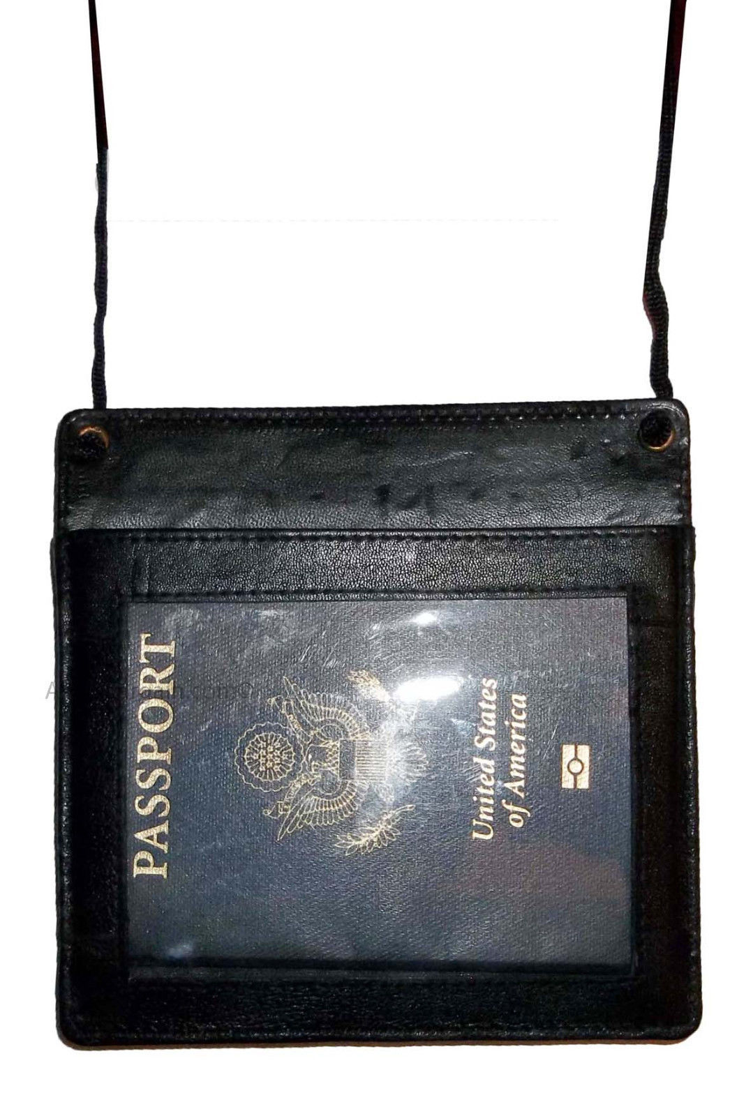 New Leather passport case wallet credit Card case ID Holder shoulder bag bnwt - Image 11
