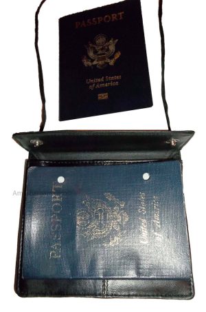 New Leather passport case wallet credit Card case ID Holder shoulder bag bnwt - Image 12
