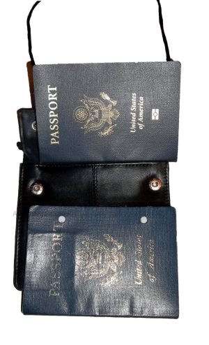 New Leather passport case wallet credit Card case ID Holder shoulder bag bnwt - Image 13
