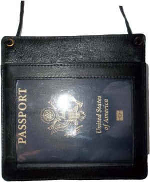 New Leather passport case wallet credit Card case ID Holder shoulder bag bnwt - Image 4
