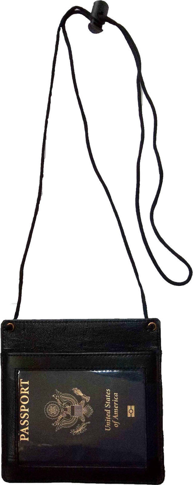 New Leather passport case wallet credit Card case ID Holder shoulder bag bnwt - Image 5