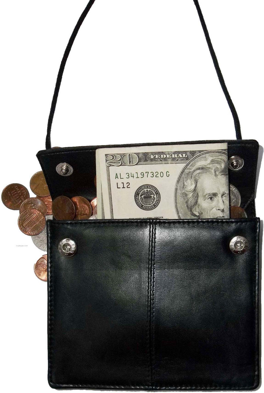 New Leather passport case wallet credit Card case ID Holder shoulder bag bnwt - Image 8