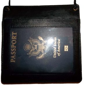 New Leather passport case wallet credit Card case ID Holder shoulder bag bnwt - Image 10