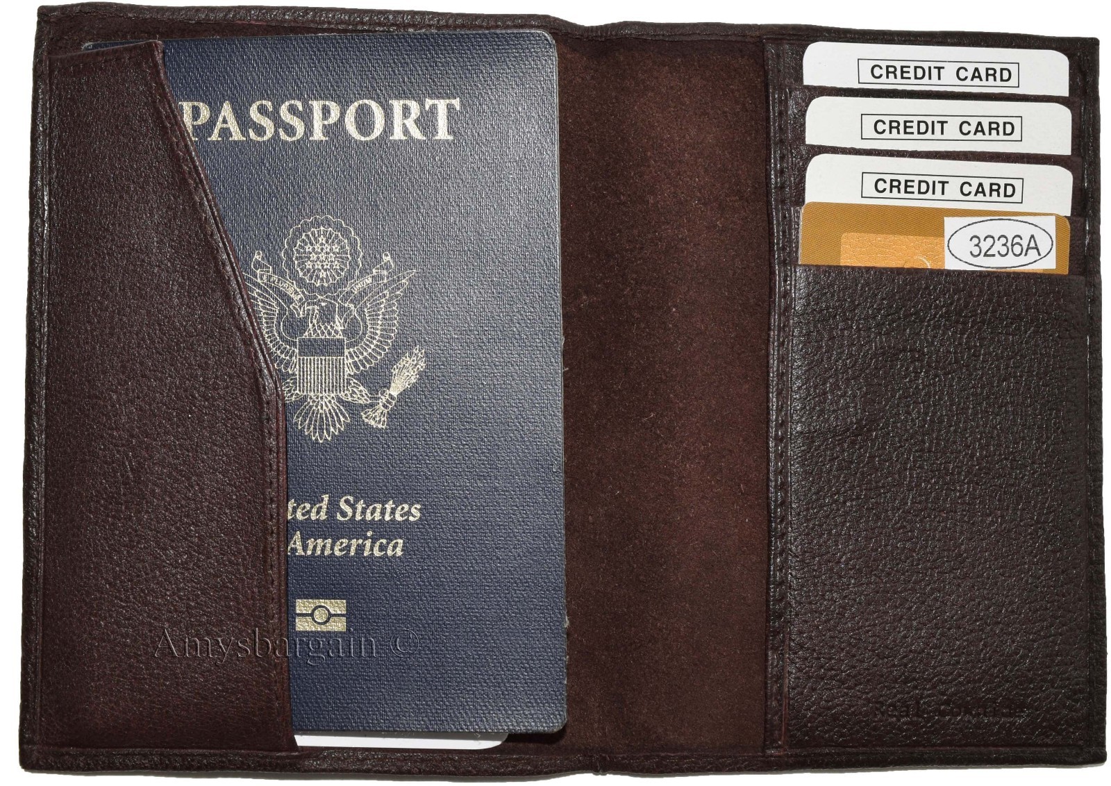 New Leather passport cover, Brown Unbranded international leather passport case* - Image 7