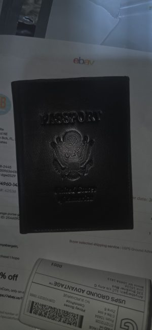 New Leather passport cover, Unbranded Billfold wallet credit card ID Bifold BN. - Image 11