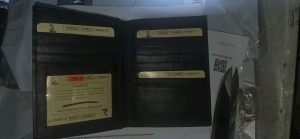 New Leather passport cover, Unbranded Billfold wallet credit card ID Bifold BN.