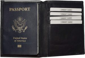 New Leather passport cover, Unbranded Billfold wallet credit card ID Bifold BN. - Image 5