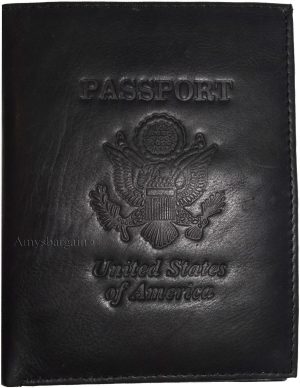 New Leather passport cover, Unbranded Billfold wallet credit card ID Bifold BN. - Image 8