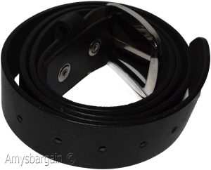 New Men's Small size Leather Belt, Cowhide Unbranded One sole Leather Black belt - Image 11