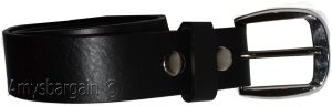 New Men's Small size Leather Belt, Cowhide Unbranded One sole Leather Black belt - Image 7