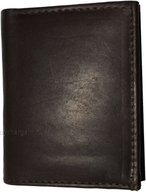 New Men's Trifold Leather Wallet 2 Bill slots ID credit card space Brand new - Image 3
