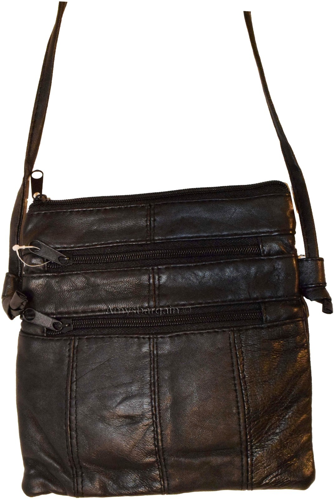 New black small handbag leather shoulder bag swing pouch passport bag Brand NWT* - Image 5