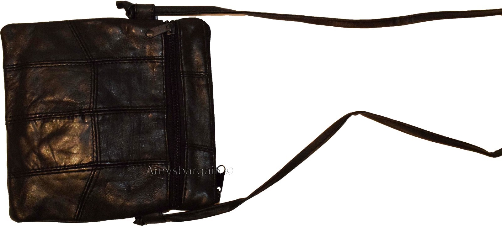 New black small handbag leather shoulder bag swing pouch passport bag Brand NWT* - Image 7
